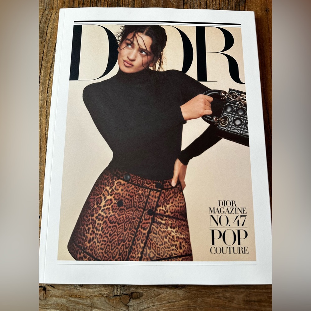Dior Pop Couture Coffee Table Book with Black and Brown Accents magazine